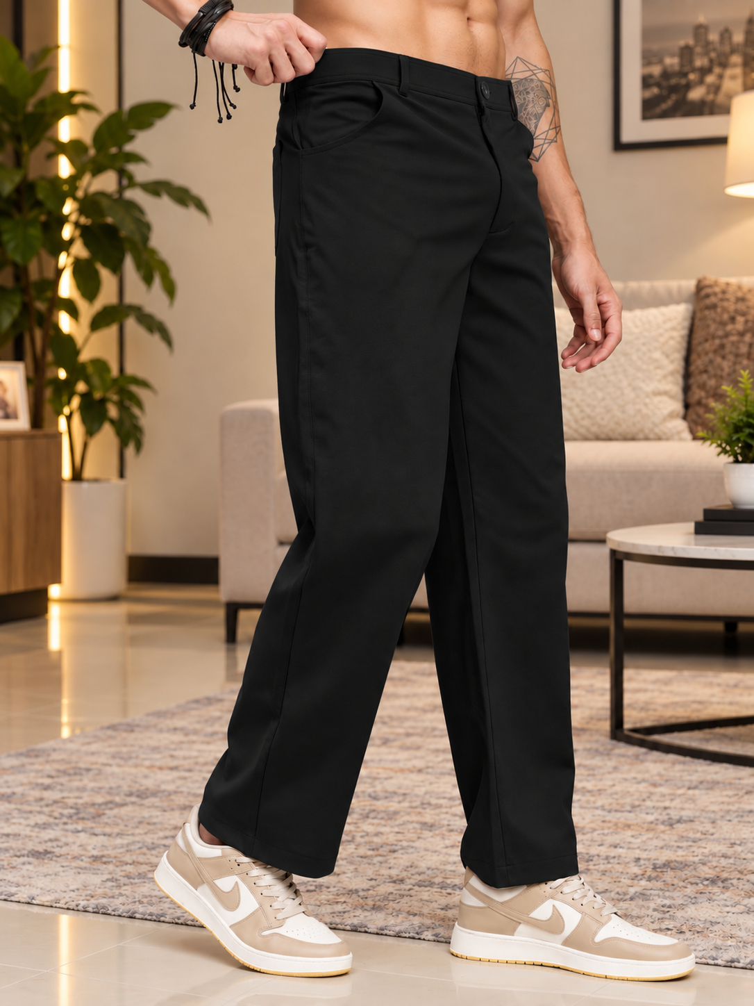 MODERN STREAMLINED PANTS BLACK