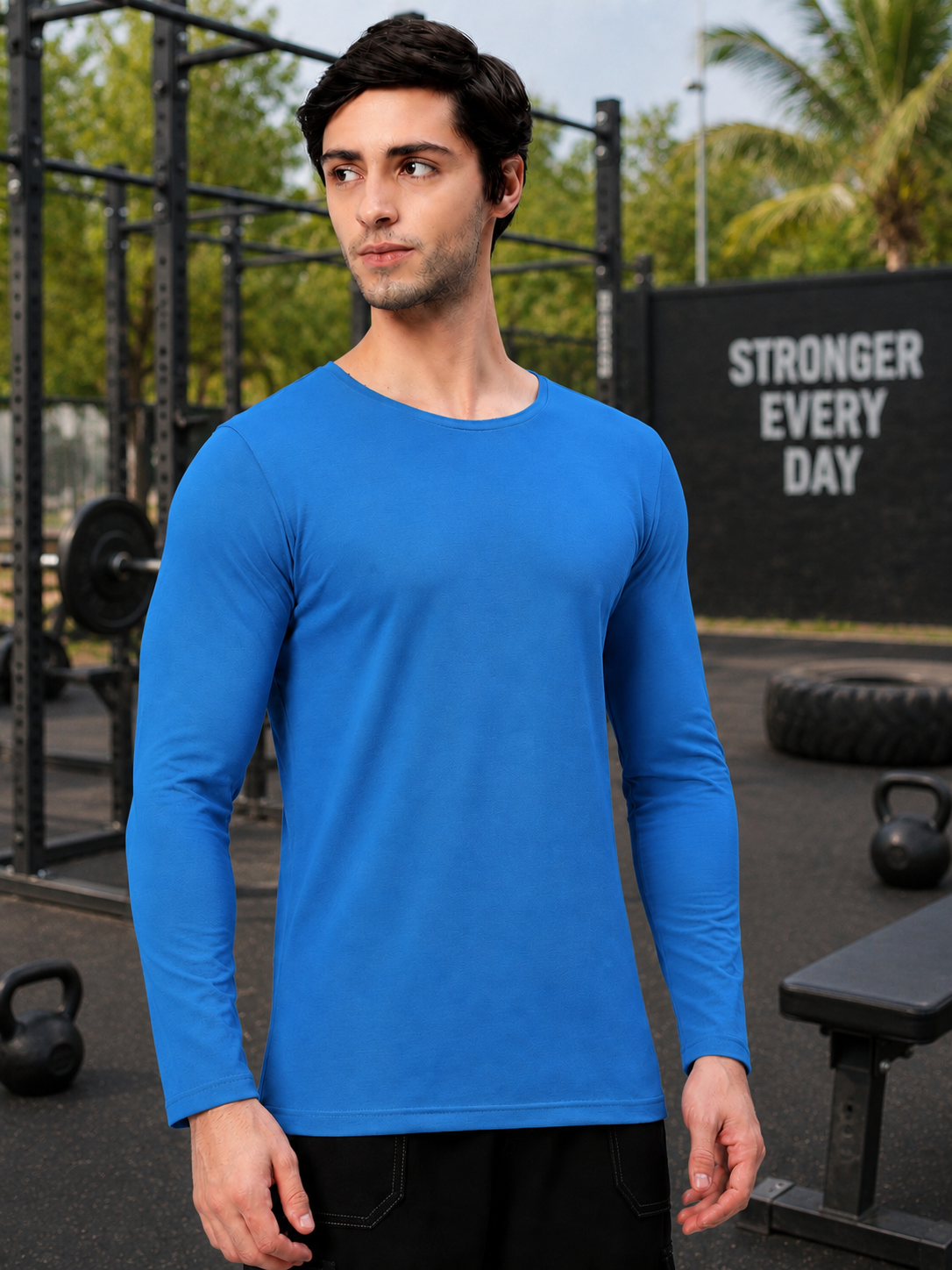 OMNI SLIM FIT SWEATSHIRT ROYAL BLUE