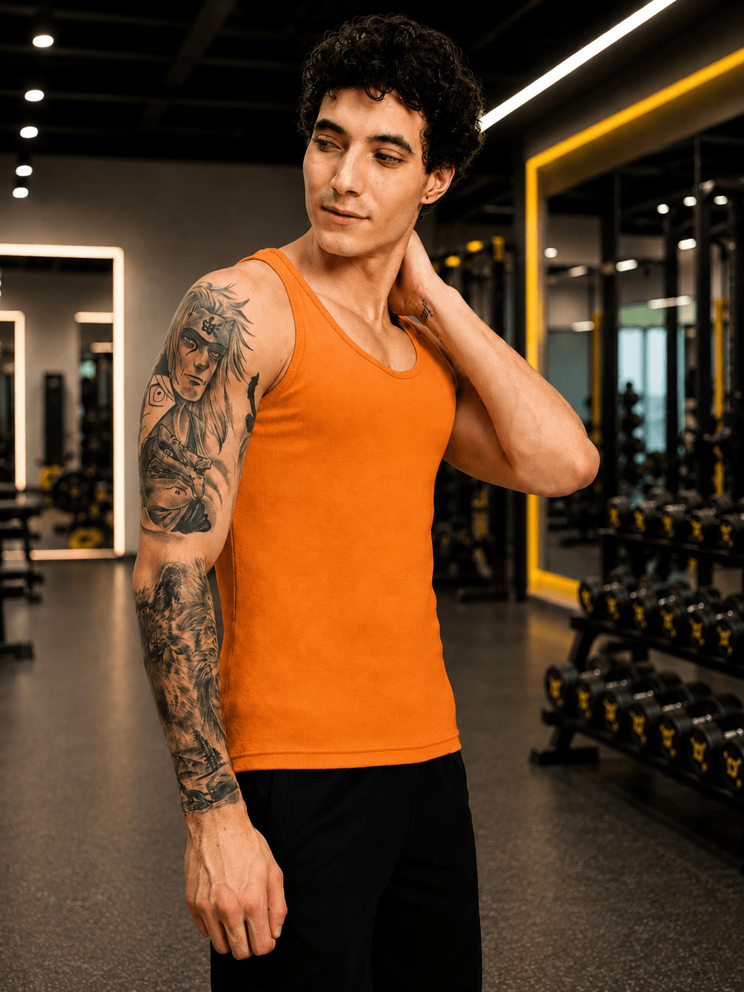 WEARDUDS Shop EASY WEAR VEST GYM T-SHIRT ORANGE for a bold sporty look, perfect for workouts, gym sessions, casual outings, and everyday style.
