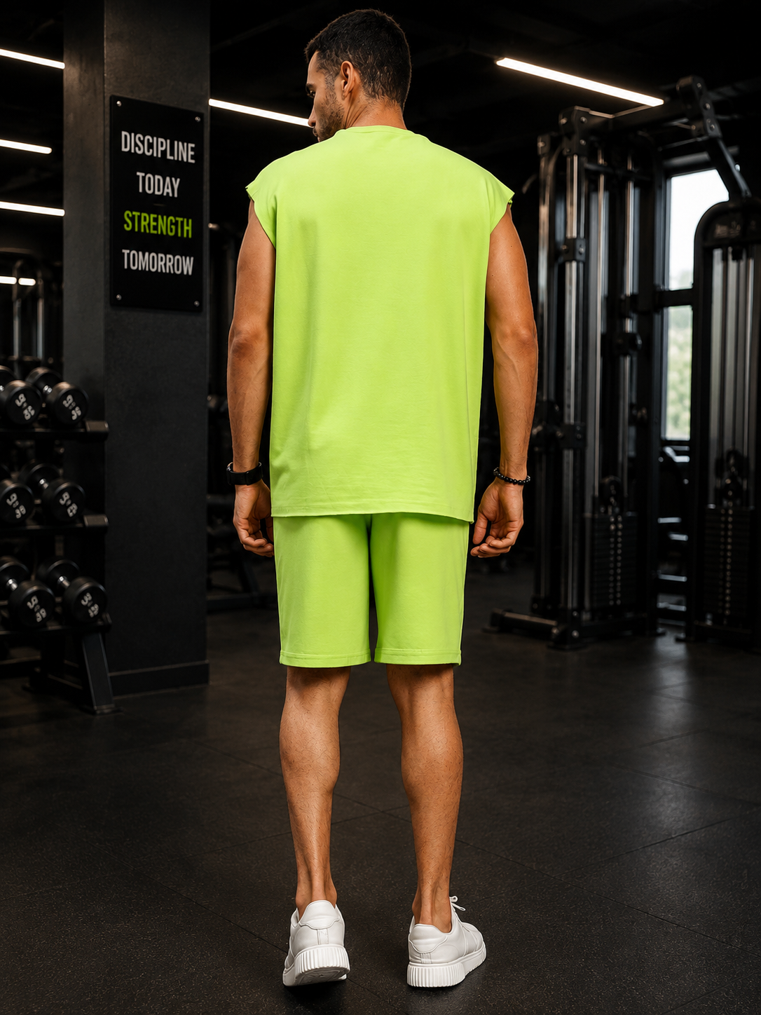 DRIVE MONOCHROME CO-ORD SET NEON GREEN