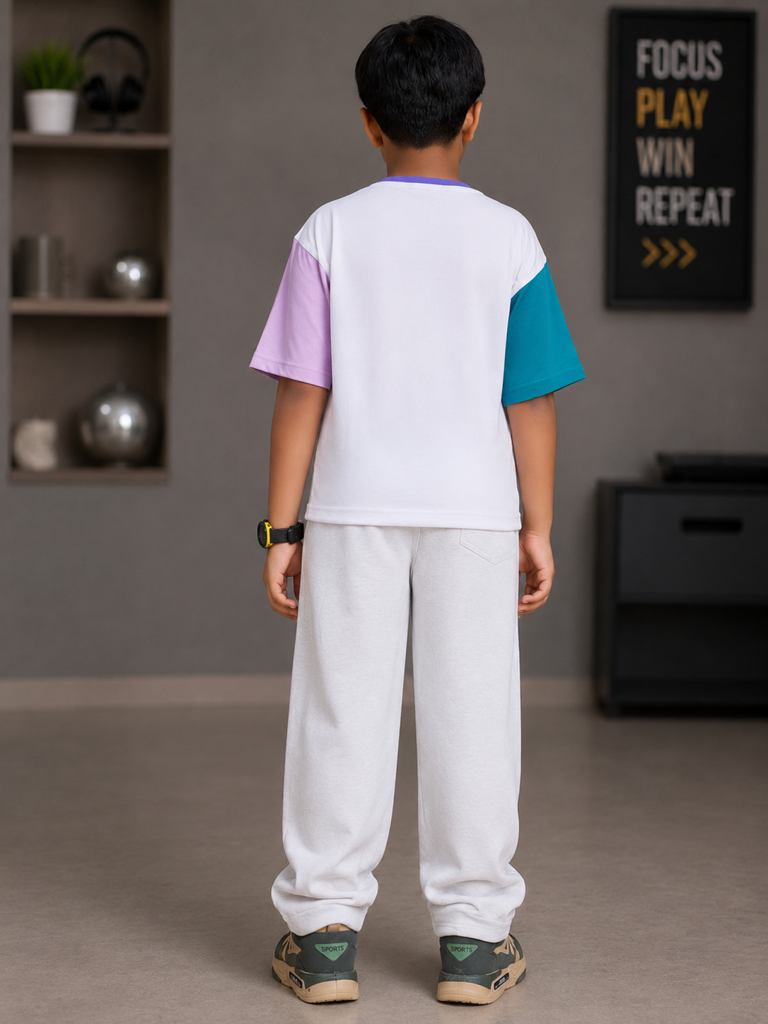 CHILL CO-ORD FOR BOYS GIRLS WHITE MULTI