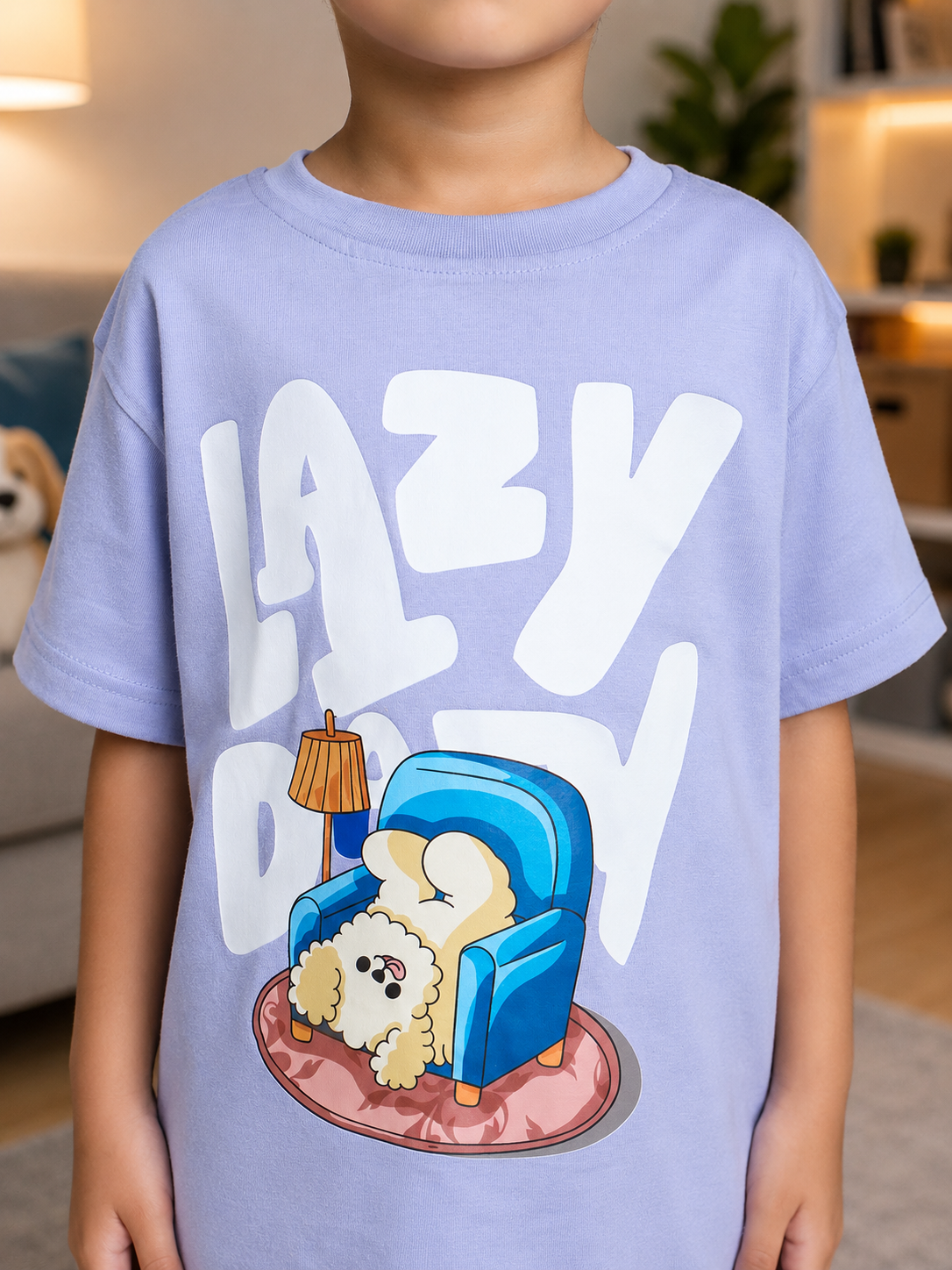LAZY DAY CO-ORD FOR BOYS GIRLS LAVENDER BLACK