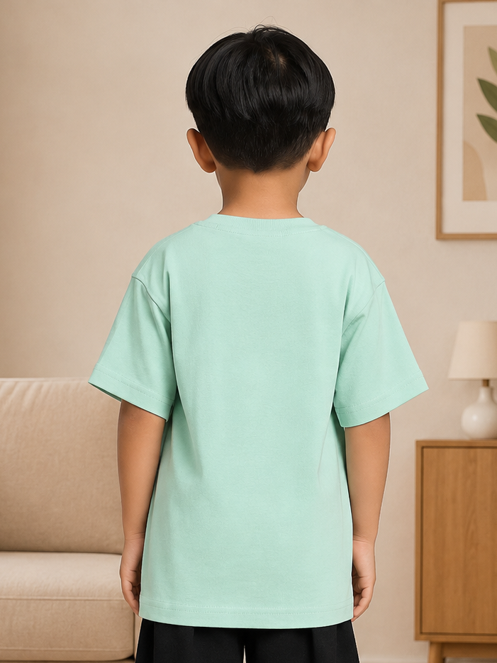 FUN MONSTER GRAPHIC T-SHIRT FOR BOYS GIRLS GREEN
