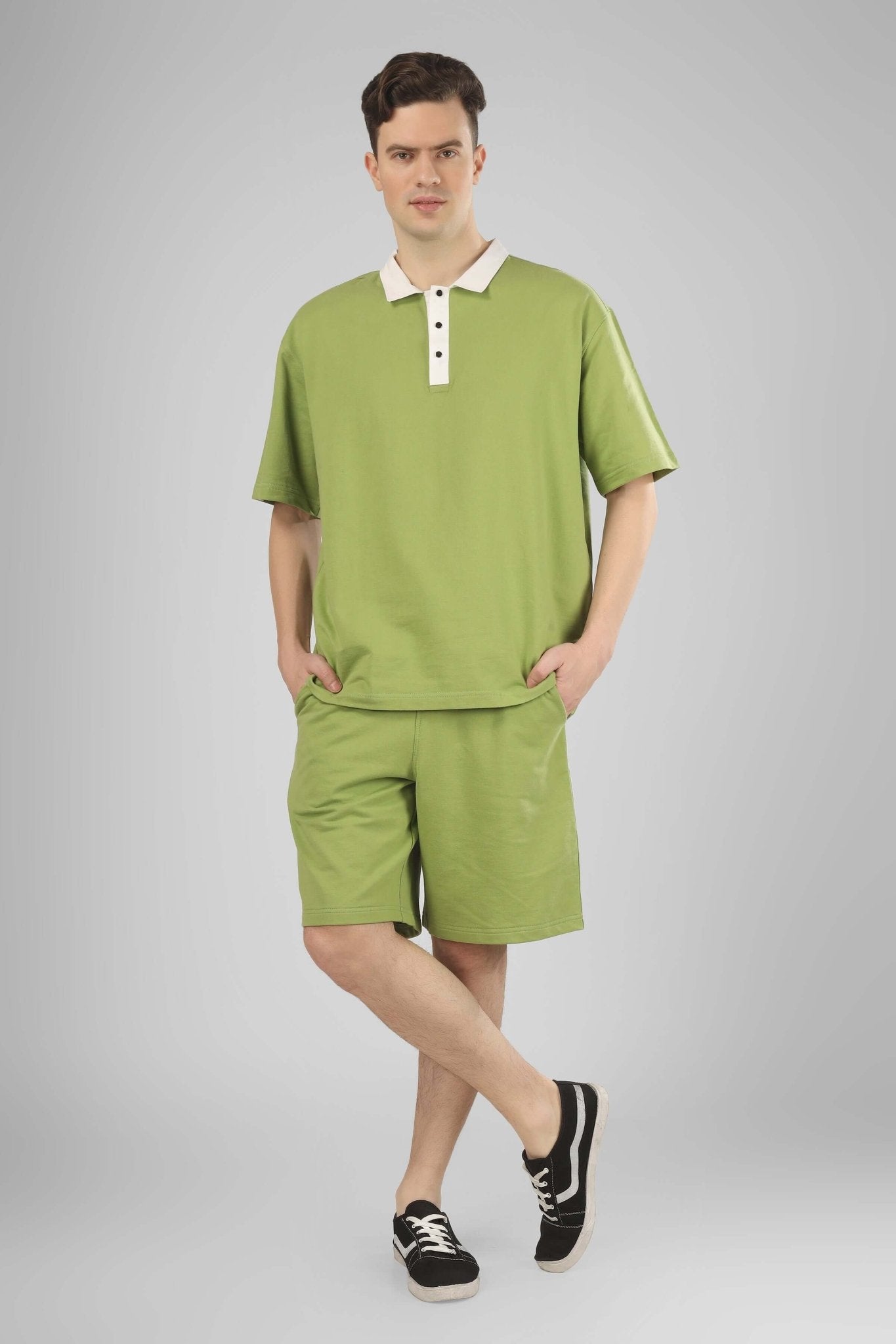 GLAZY COTTON CO - ORD SET PISTA GREEN - CO - ORD SET