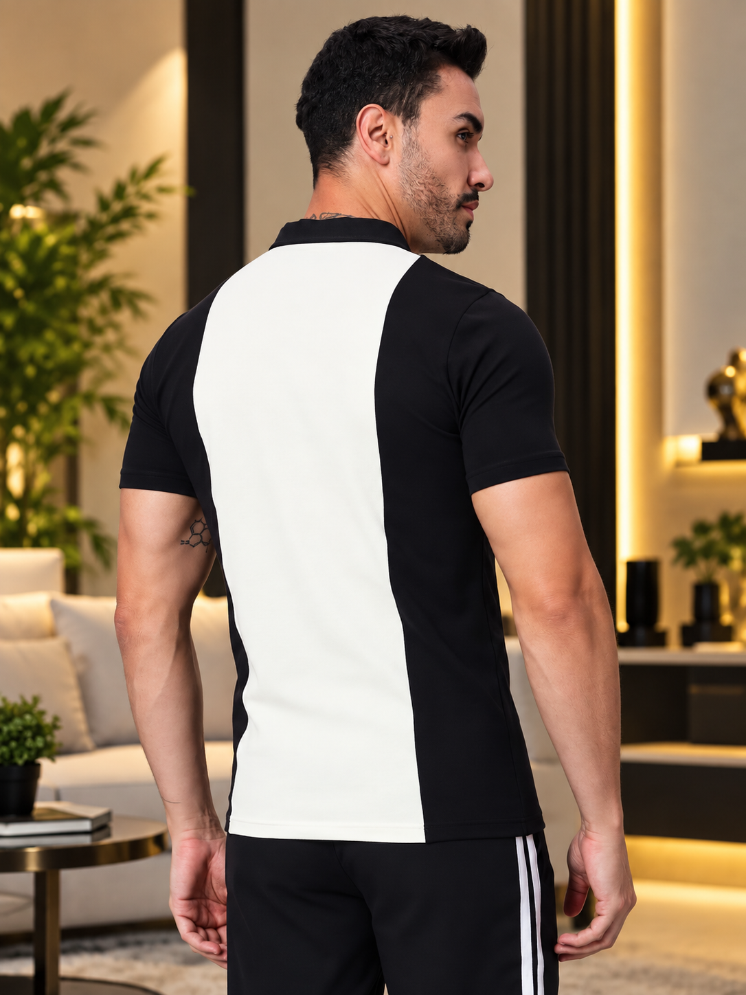 GLORY REGULAR FIT T-SHIRT BLACK OFF WHITE - Wearduds, view 3