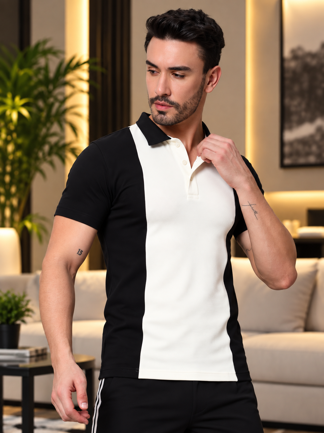 GLORY REGULAR FIT T-SHIRT BLACK OFF WHITE - Wearduds, view 4