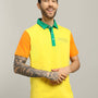 HARRY CONTRASTING POLO T-SHIRT (YELLOW)