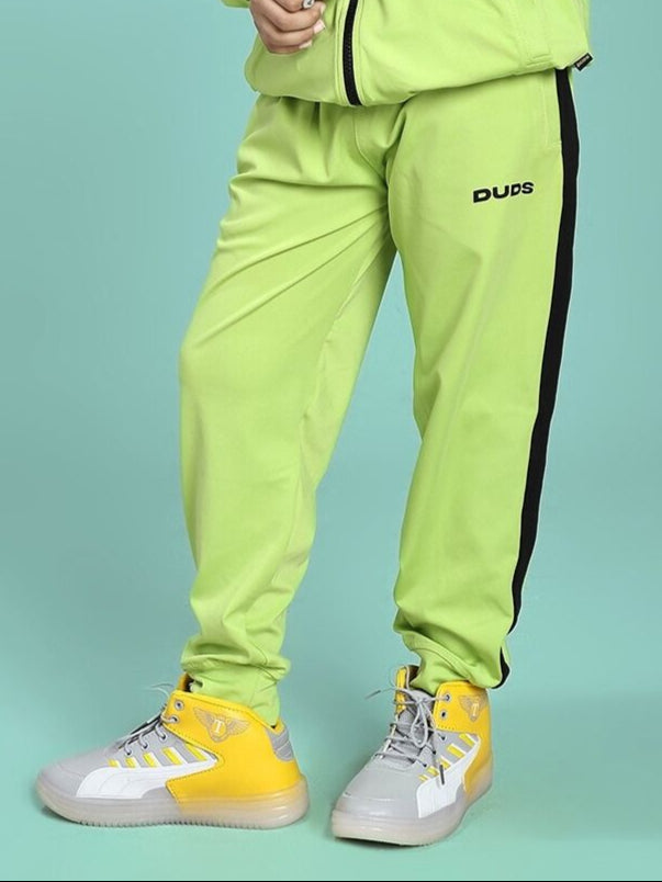 Child wearing High Performance Jogger for Boys and Girls Neon Green, showcasing stylish and comfortable design for active kids.