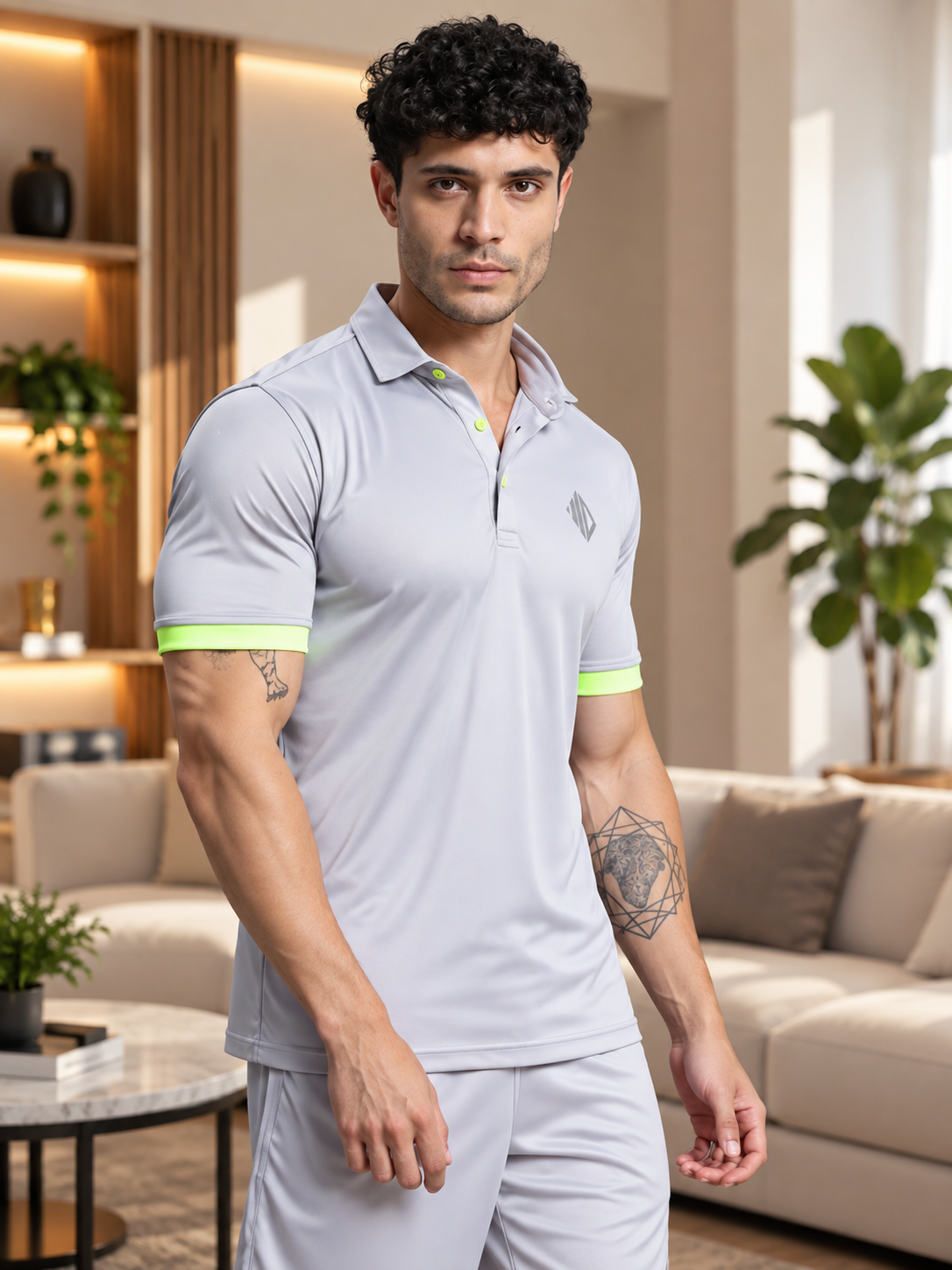 HOOKUP REGULAR FIT T-SHIRT GREY - Wearduds, view 4