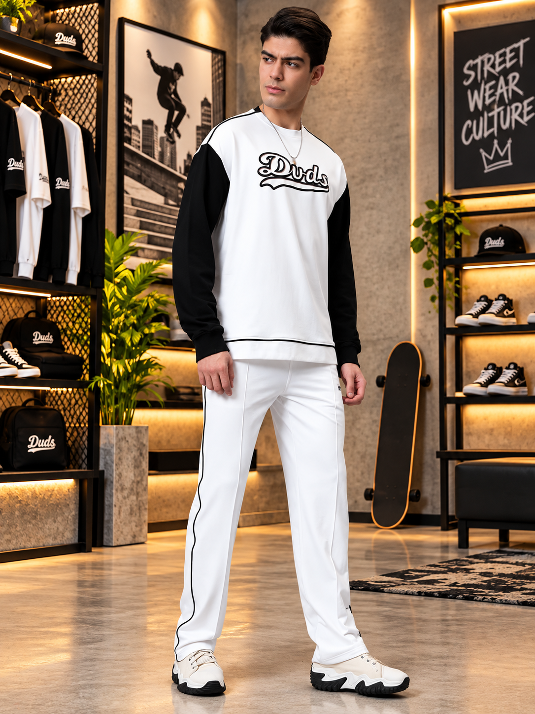 HUNK OVERSIZED CO-ORD SET WHITE - Wearduds, view 3