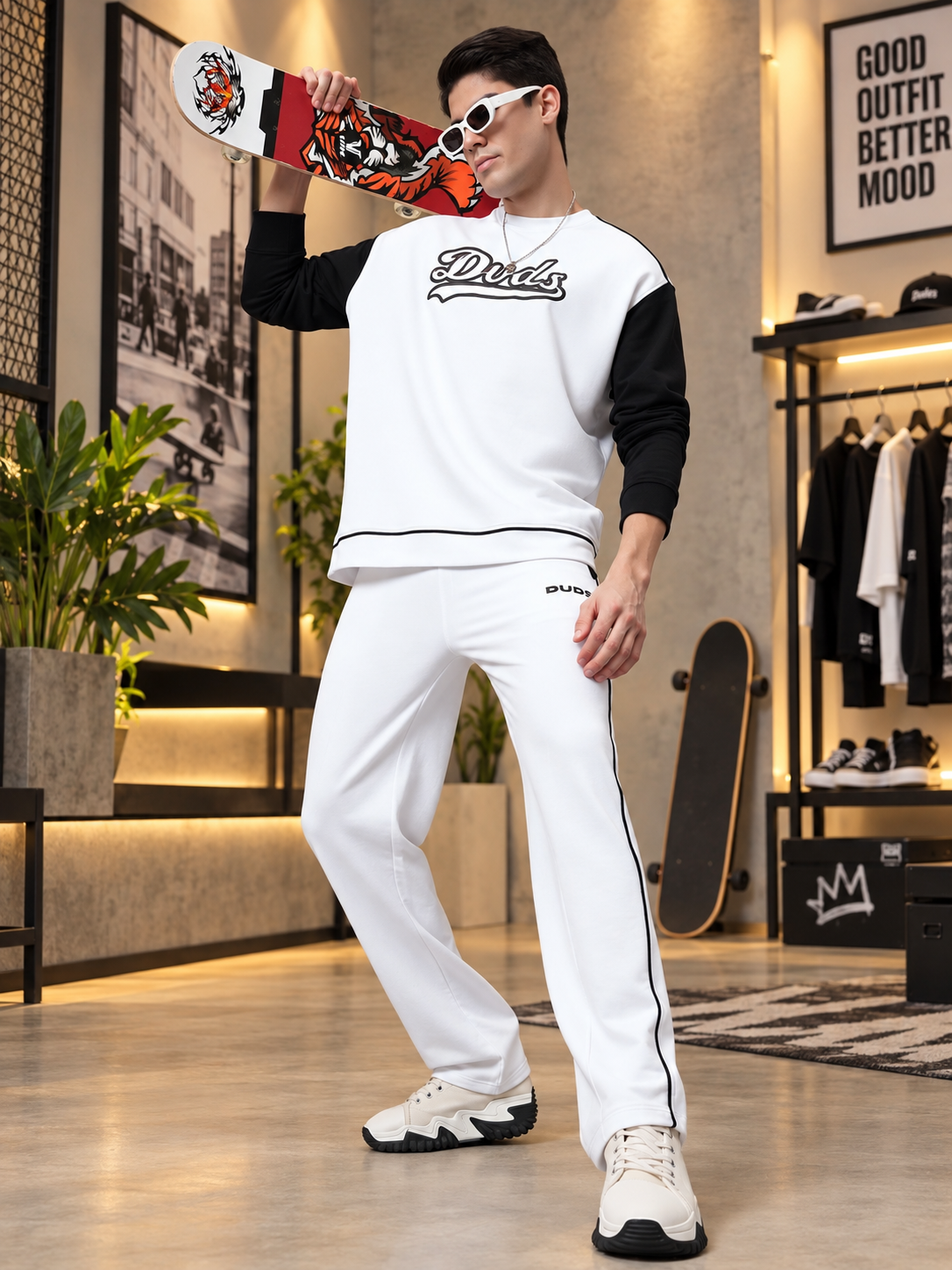 HUNK OVERSIZED CO-ORD SET WHITE - Wearduds, view 7