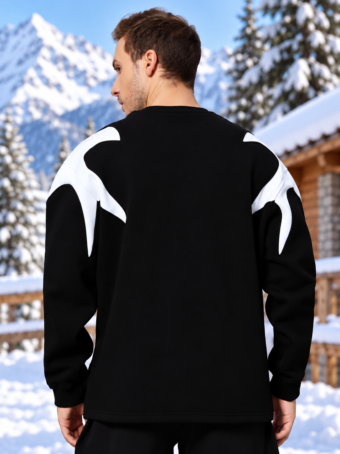 INFINITY SAGA OVERSIZED FLEECE SWEATSHIRT BLACK