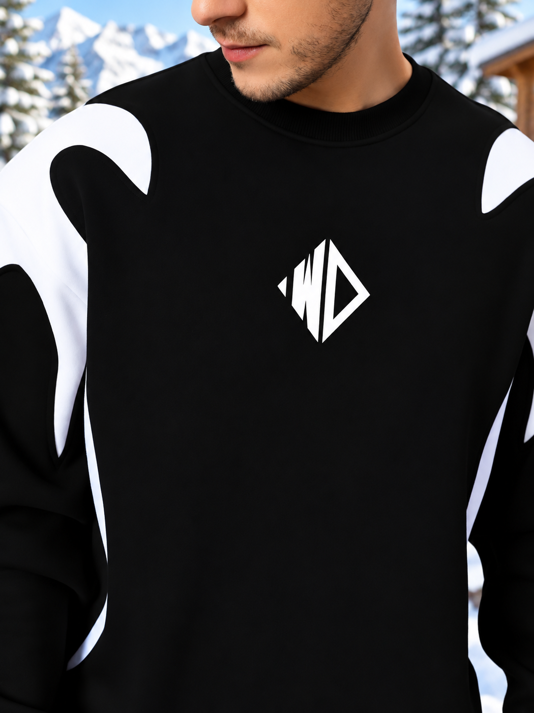 INFINITY SAGA OVERSIZED FLEECE SWEATSHIRT BLACK