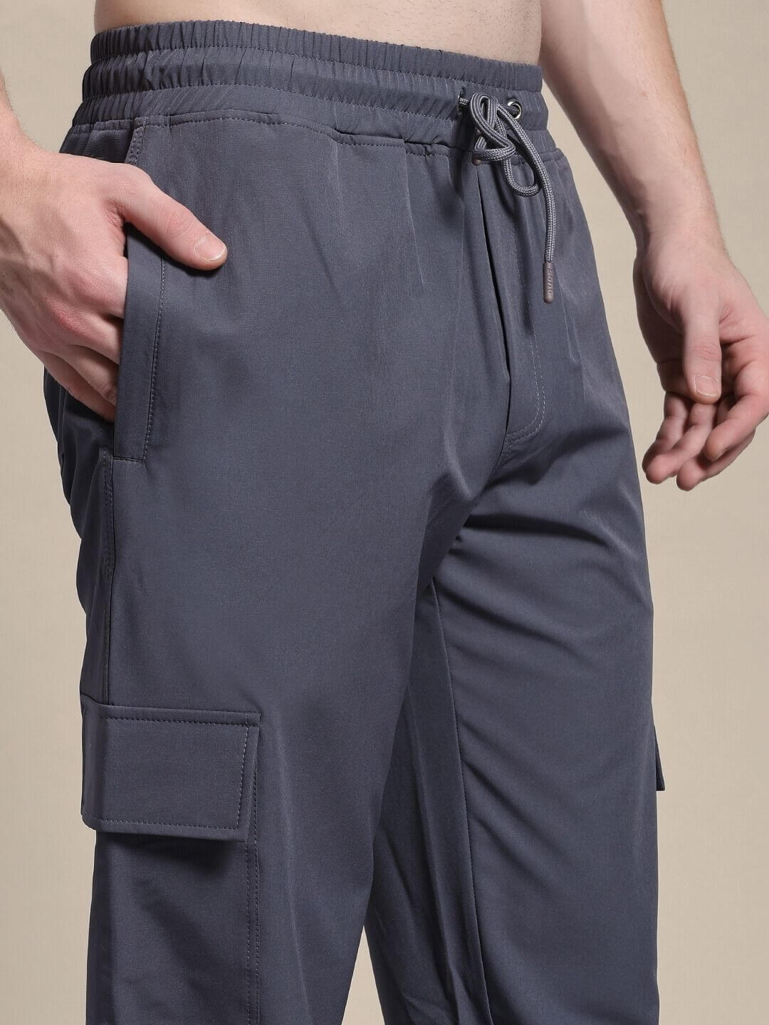 JIMMY RELAXED FIT MULTI POCKET JOGGER DARK GREY showcasing utility and street style.