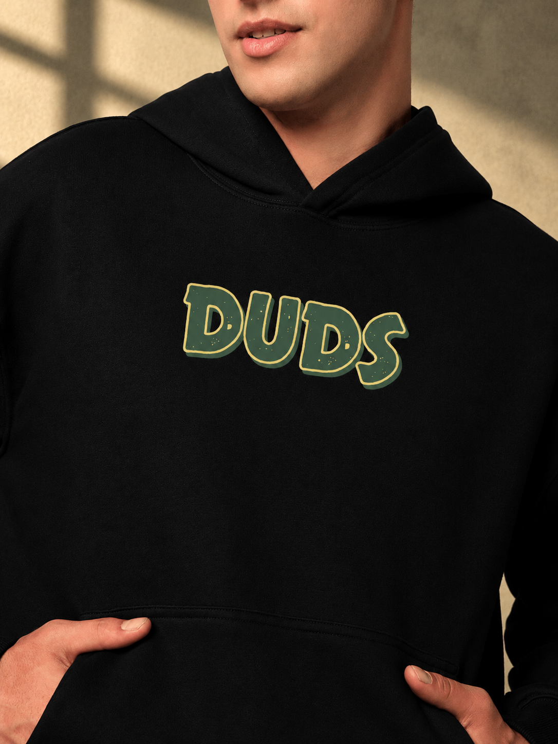 JUDY NICK ZOOTOPIA FLEECE CO-ORD BLACK unisex hoodie worn by man, stylish streetwear with Zootopia graphic design