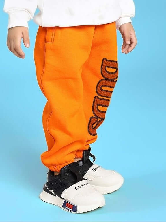 JUMPYJOY FLEECE JOGGER FOR BOYS AND GIRLS ORANGE - KIDS JOGGER