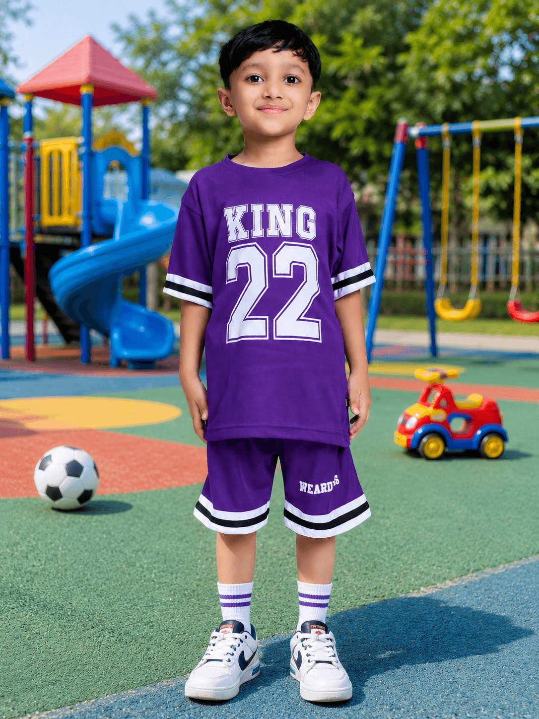 KING 22 VARSITY CO-ORD SET FOR BOYS GIRLS PURPLE