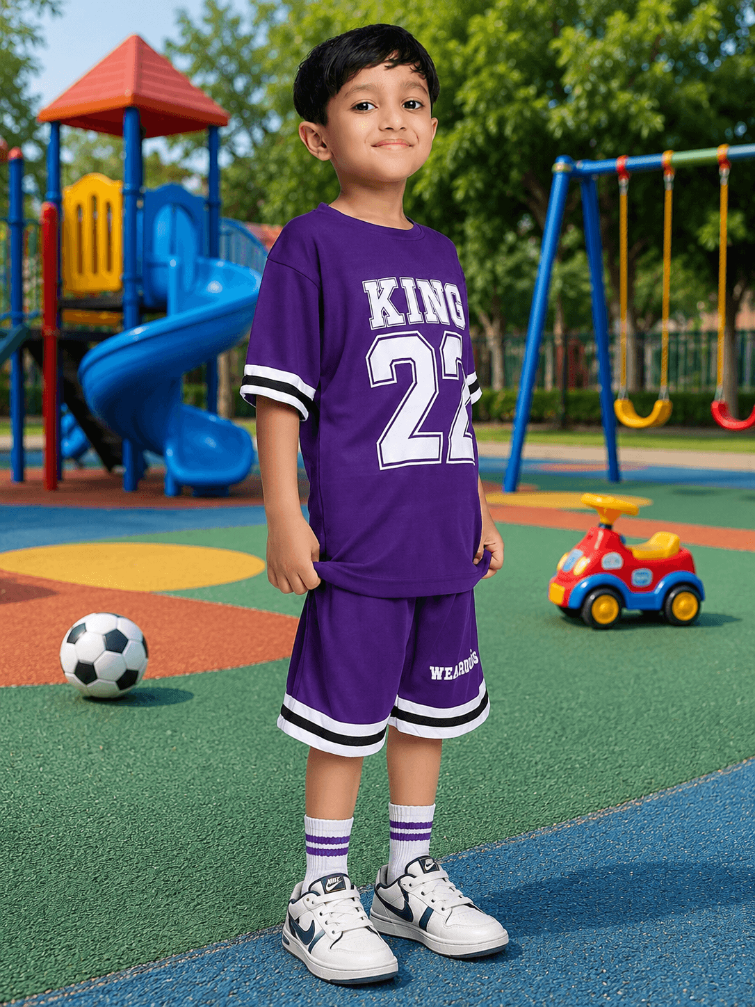 KING 22 VARSITY CO-ORD SET FOR BOYS GIRLS PURPLE