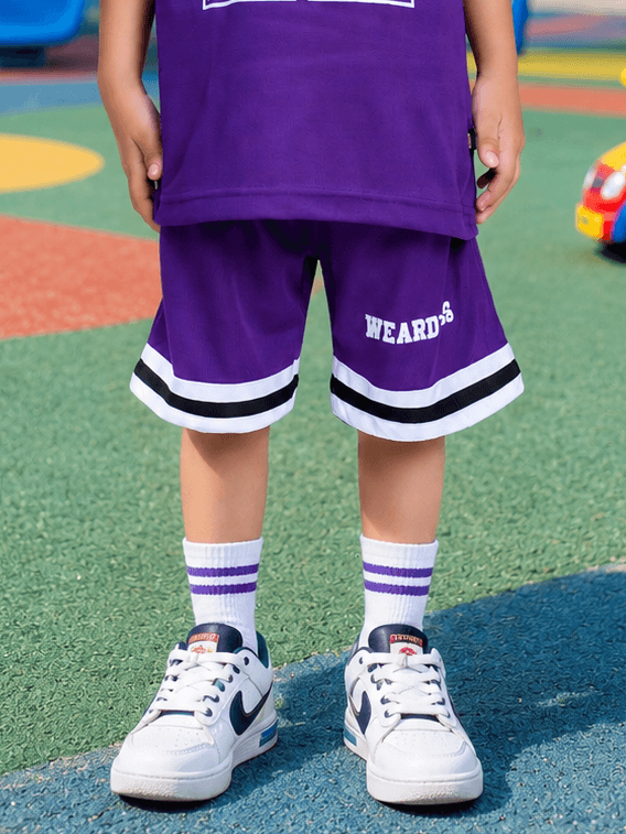 KING 22 VARSITY COOL SHORTS FOR BOYS GIRLS PURPLE