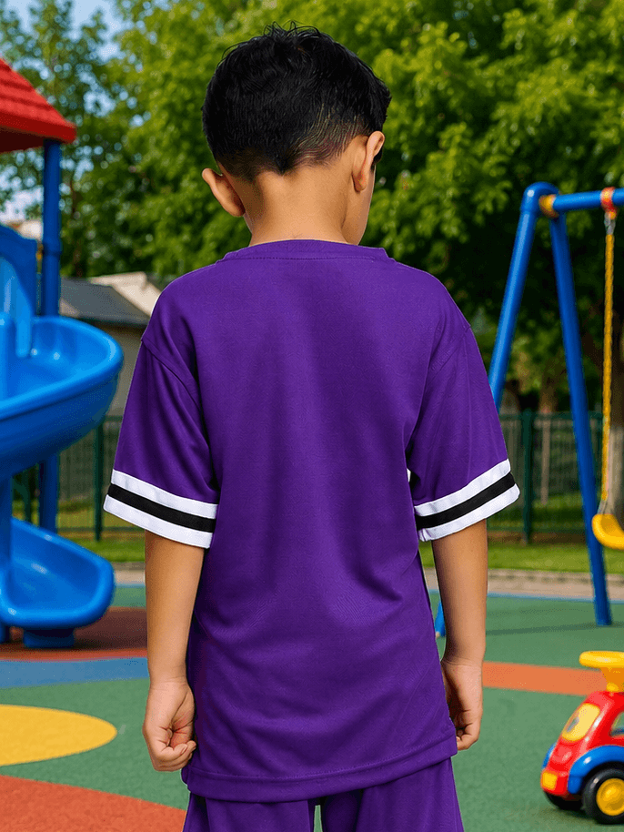 KING 22 VARSITY T-SHIRT FOR BOYS GIRLS PURPLE