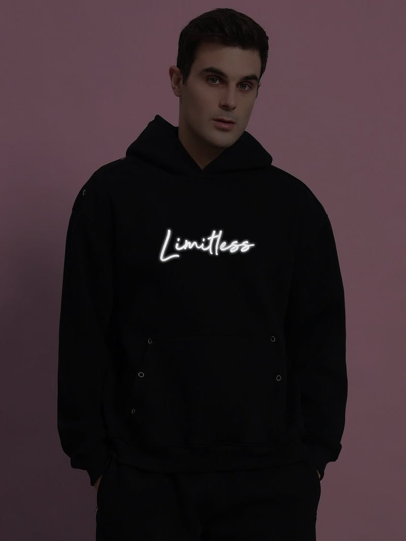 LIMITLESS FLEECE REFLECTOR HOODIE BLACK - Hoodie