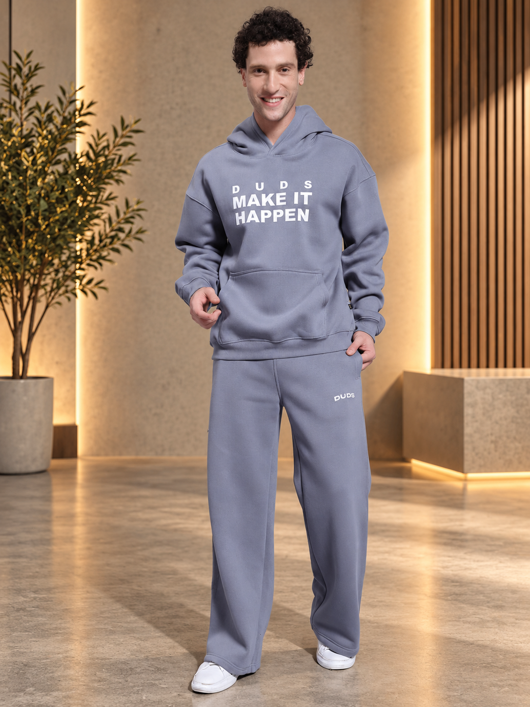 MAKE IT HAPPEN FLEECE CO-ORD SET GREY