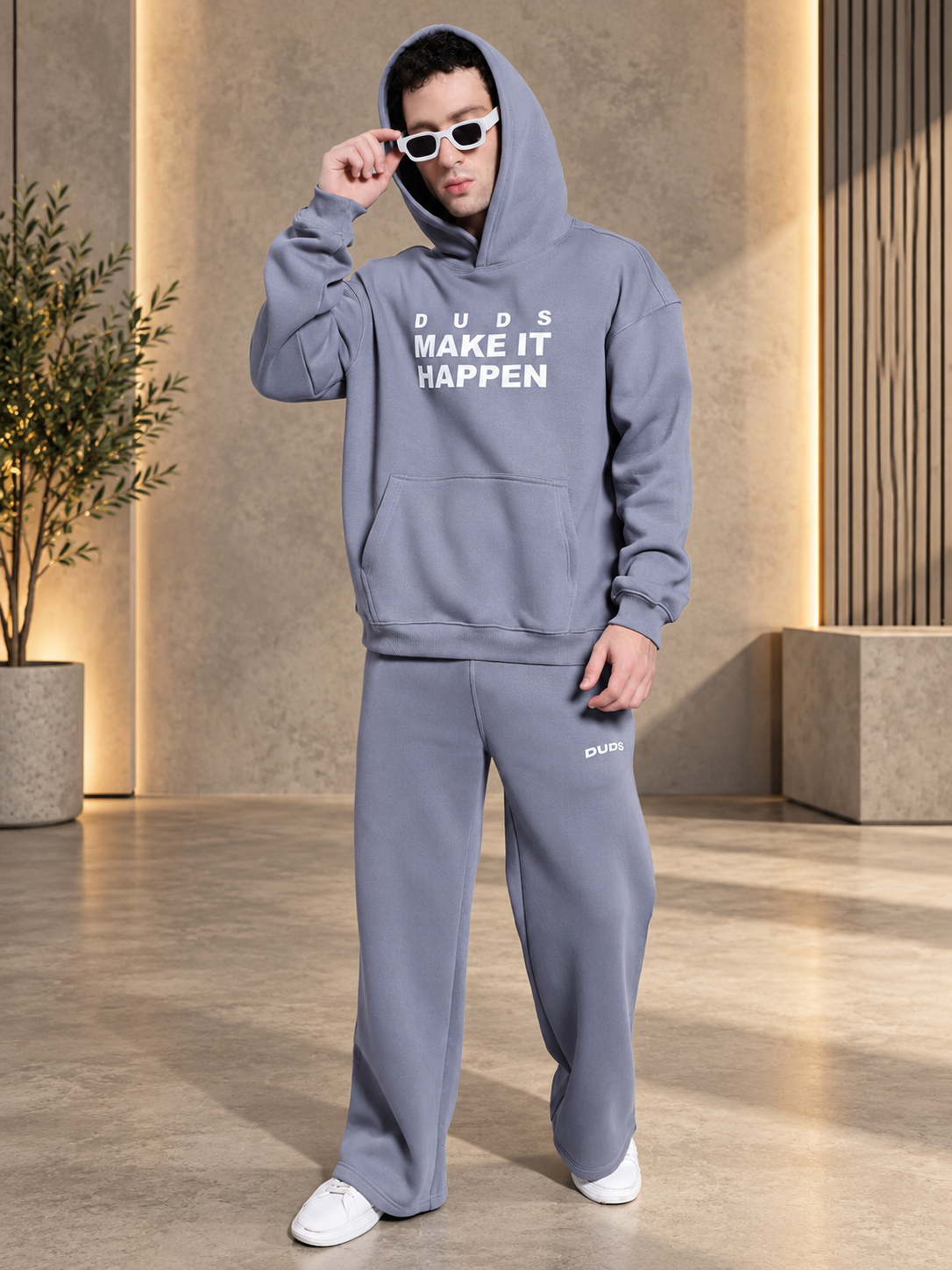 MAKE IT HAPPEN FLEECE CO-ORD SET GREY