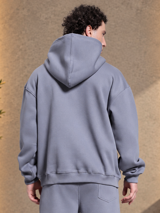 MAKE IT HAPPEN FLEECE HOODIE GREY - Wearduds, view 3
