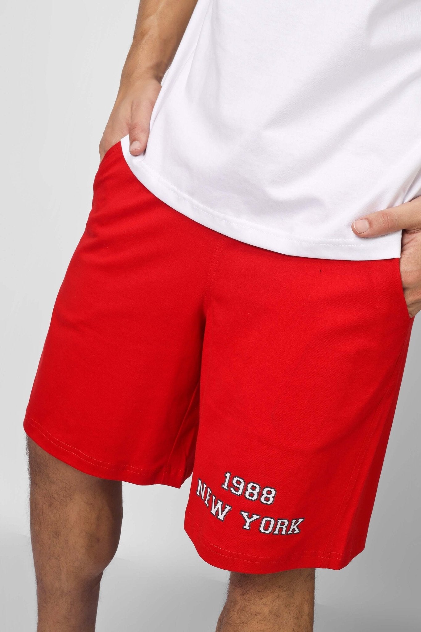 BROOKLYN COTTON CO - ORD SET WHITE RED - CO - ORD SET