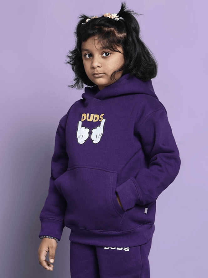 MILLER OVERSIZED HOODIE BOYS & GIRLS PURPLE by DUDS, comfortable and stylish apparel for children.