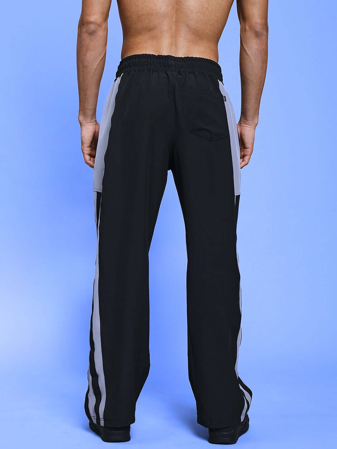 Back view of Morgan Relaxed Fit Cargo Pant in black with customizable size option, designed for comfort and style.