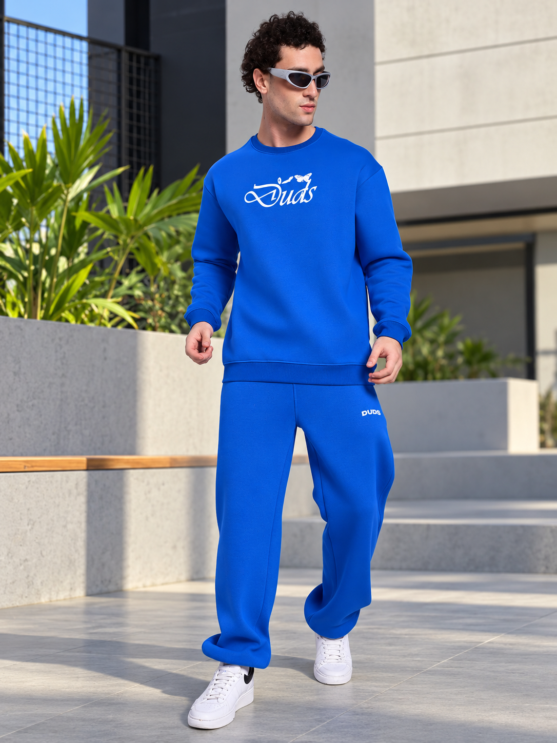 NATURE LINK FLEECE CO-ORD SET ROYAL BLUE