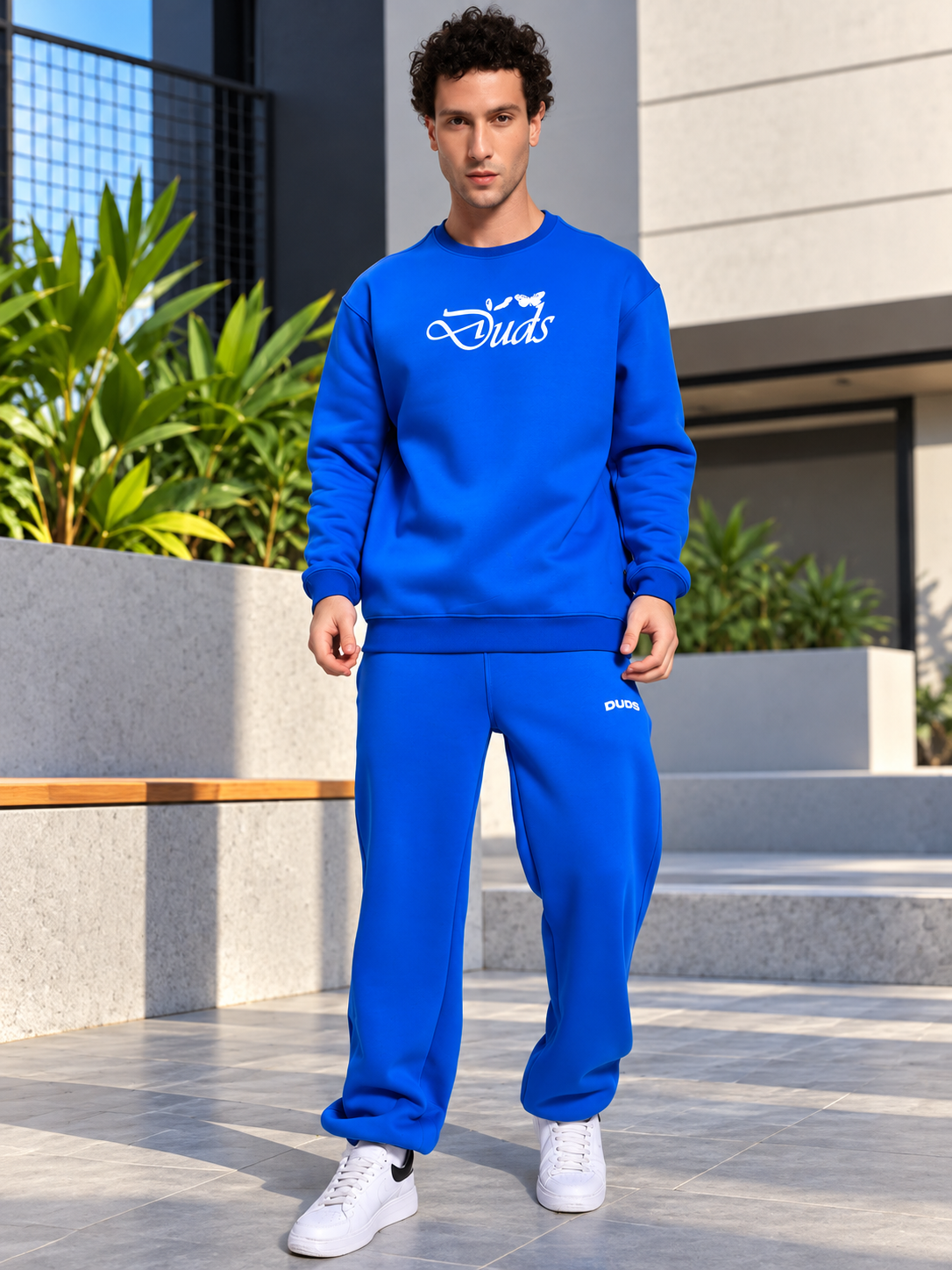 NATURE LINK FLEECE CO-ORD SET ROYAL BLUE