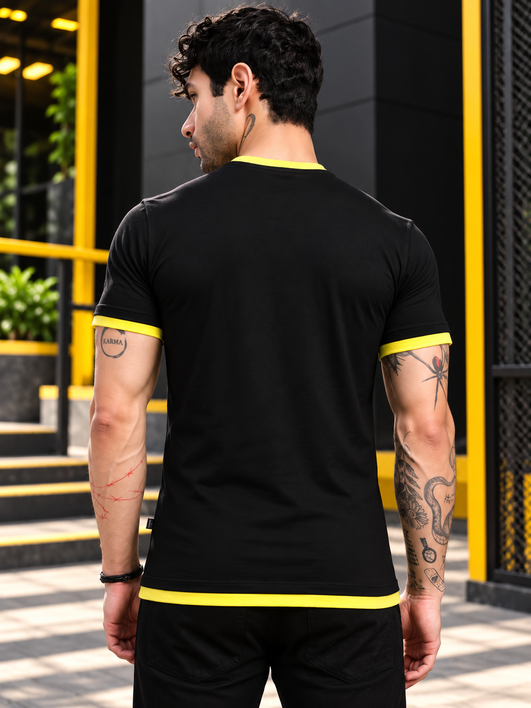 NIMO REGULAR FIT T-SHIRT BLACK - Wearduds, view 3