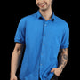 NOIR BLUE HALF SLEEVES STRETCHABLE SHIRT