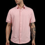 NOIR BLUSH PINK HALF SLEEVES STRETCHABLE SHIRT
