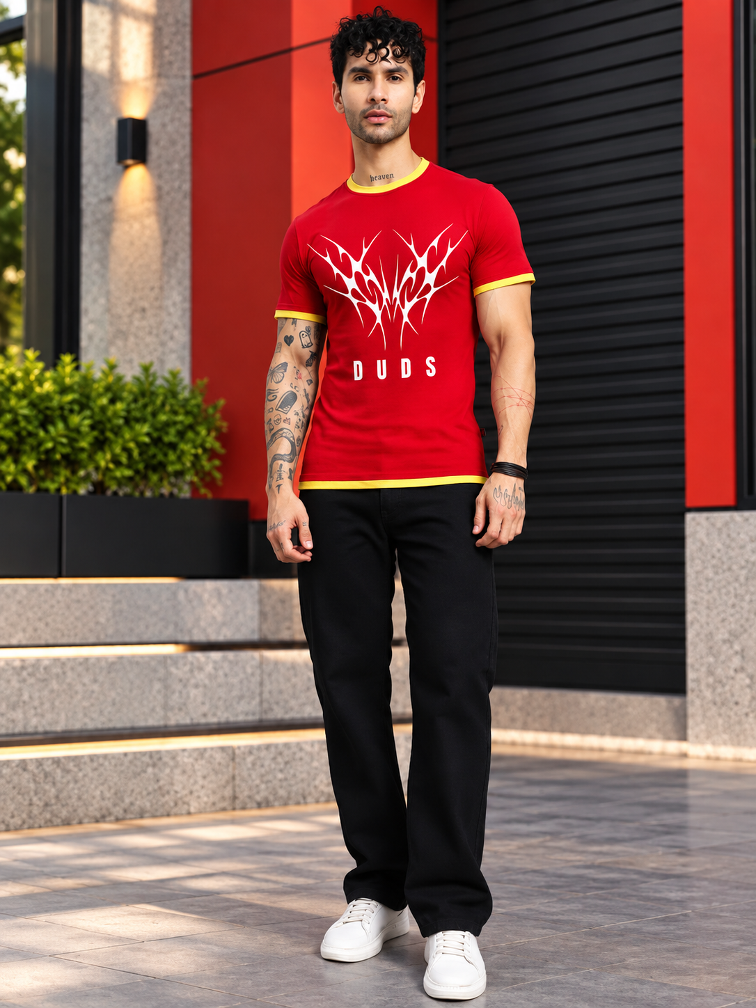 NORIBA REGULAR FIT T-SHIRT RED - Wearduds, view 6