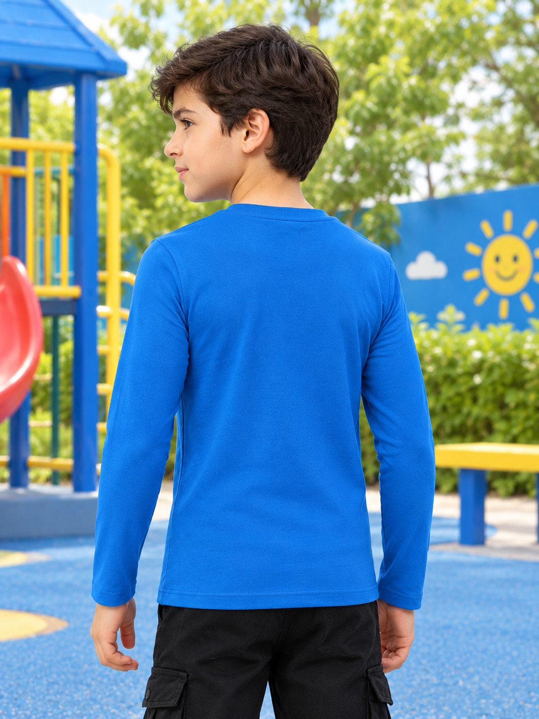 OMNI SLIM FIT COTTON SWEATSHIRT FOR BOYS GIRLS  ROYAL BLUE