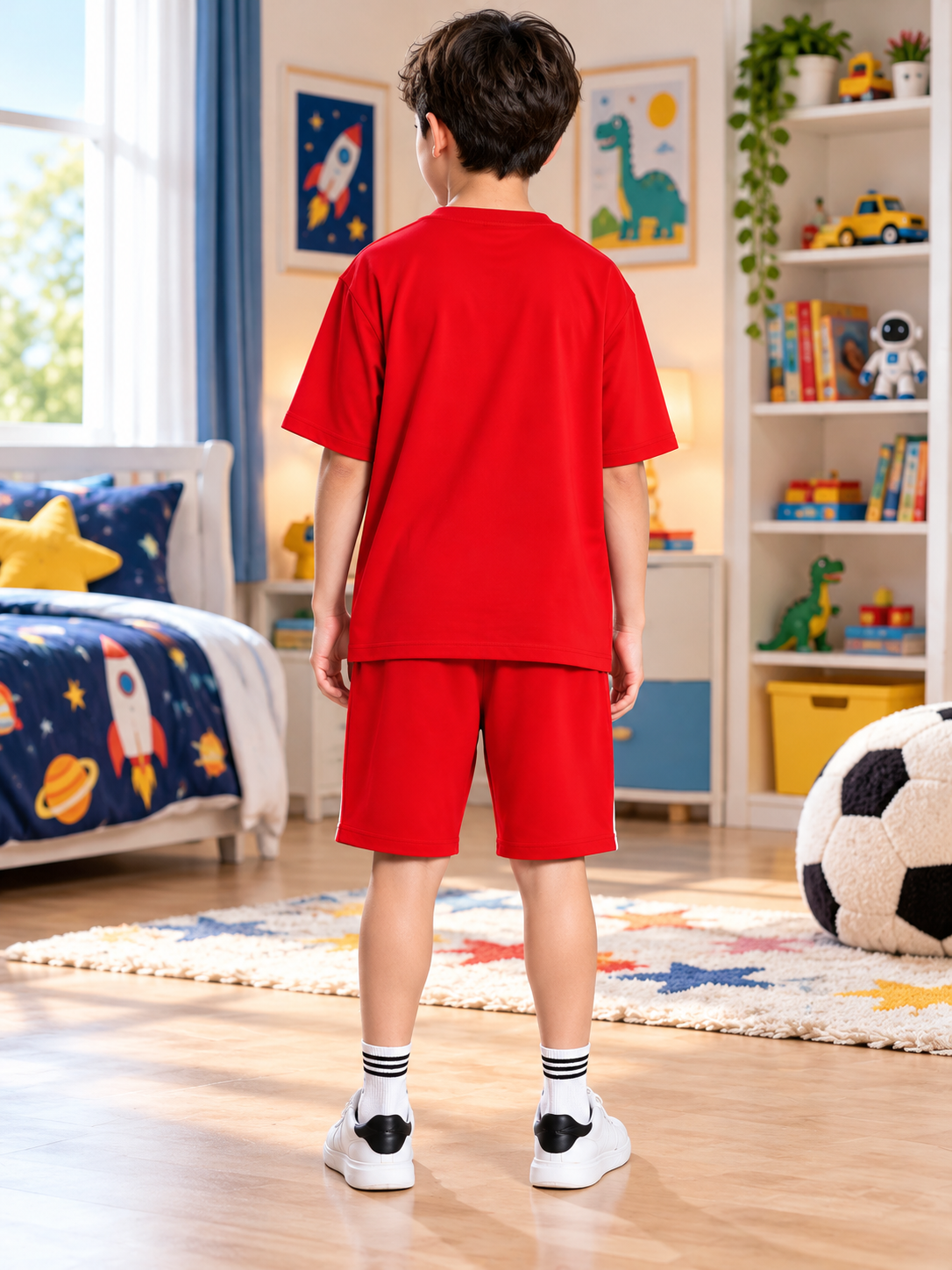 OUTLOOK HALF CO-ORD FOR BOYS GIRLS RED