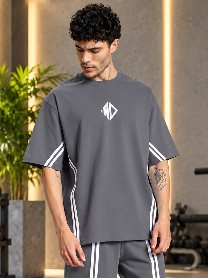 OUTLOOK OVER-SIZED T-SHIRT GREY - Wearduds, view 2