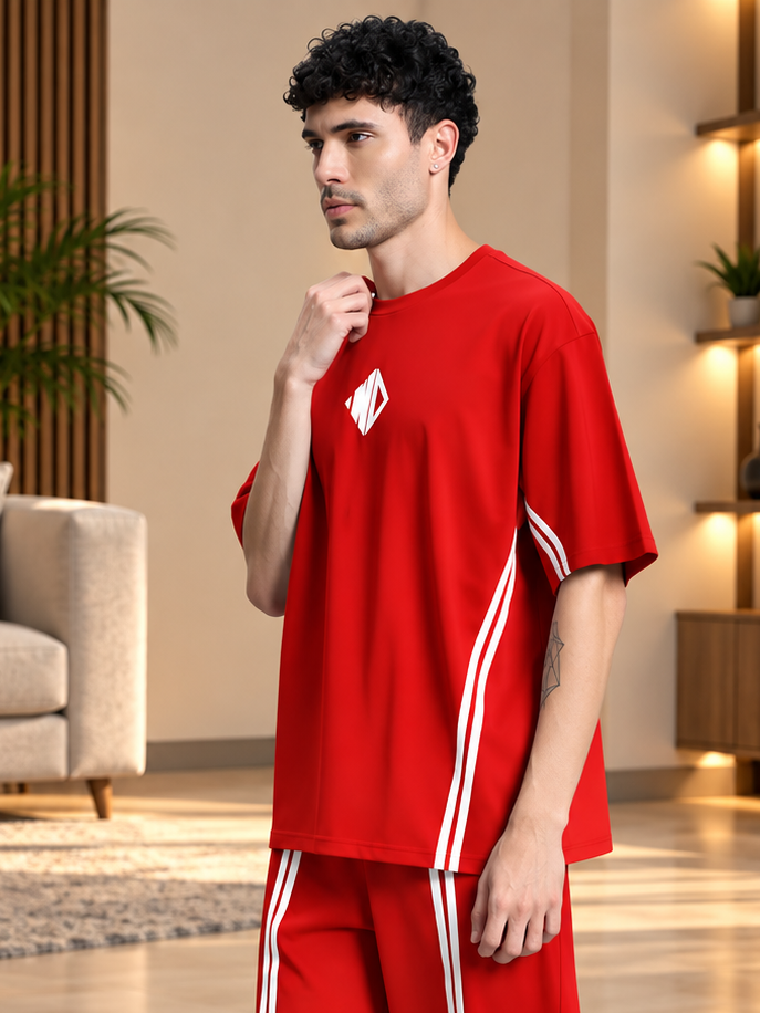 OUTLOOK OVER-SIZED T-SHIRT RED