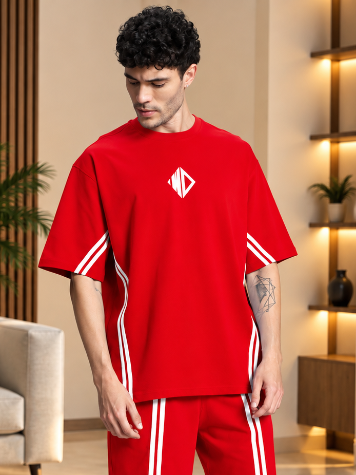 OUTLOOK OVER-SIZED T-SHIRT RED