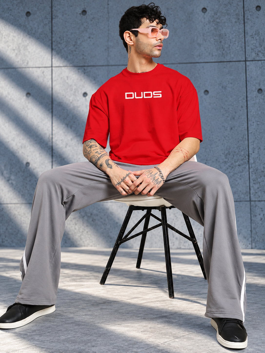 PORSCHE PRINTED OVER-SIZED T-SHIRT RED - Wearduds, view 6