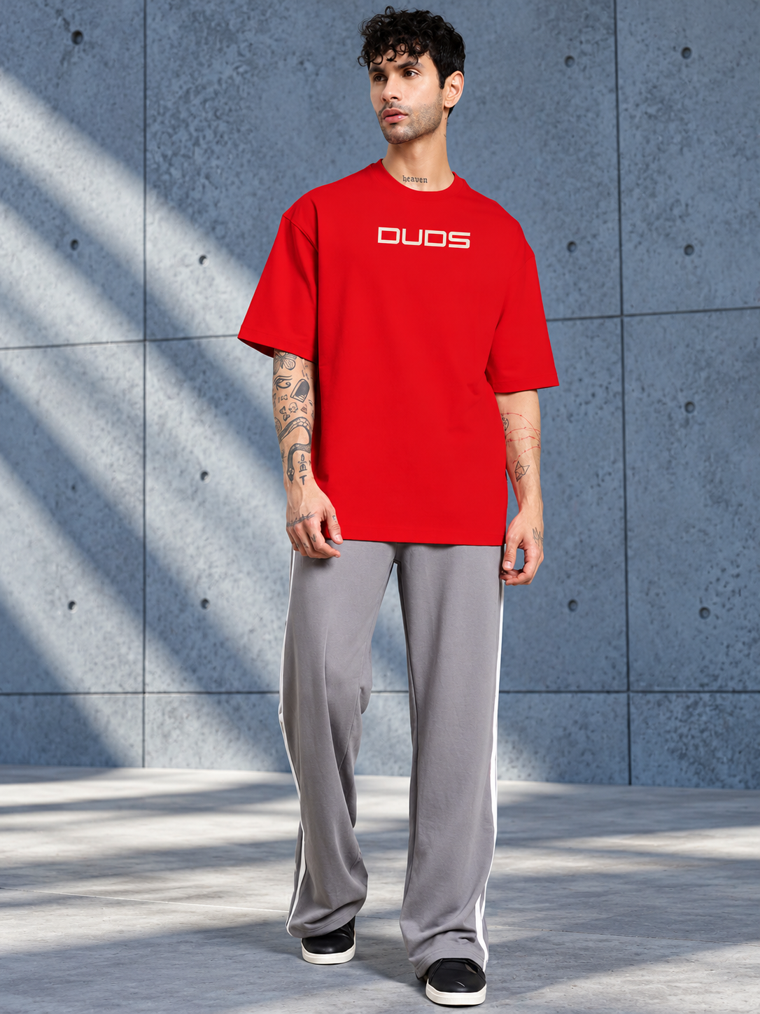 PORSCHE PRINTED OVER-SIZED T-SHIRT RED - Wearduds, view 7