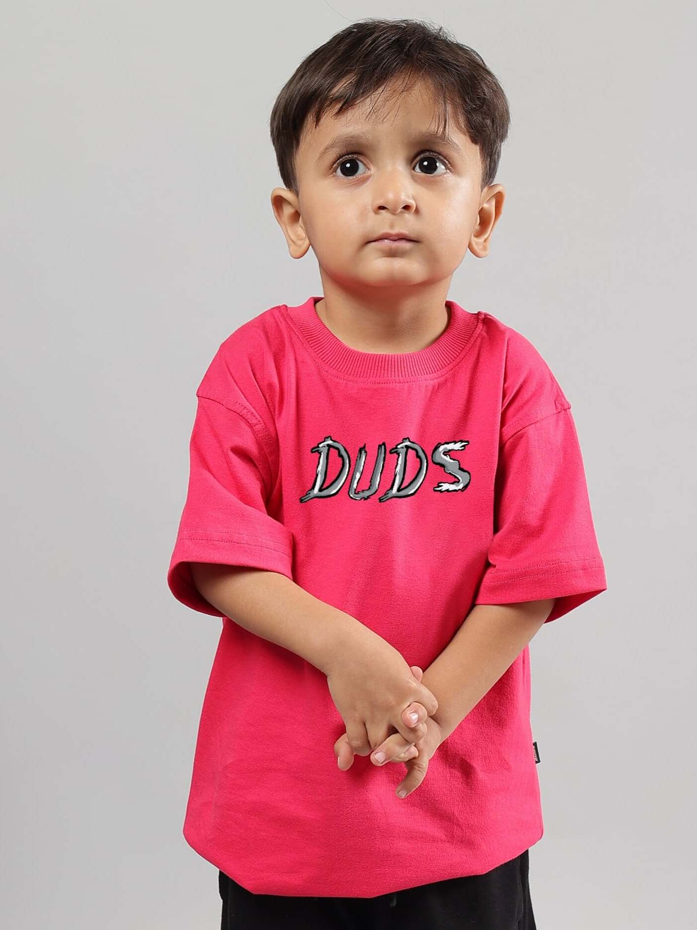 Child wearing pink positive rabbit t-shirt for boys & girls by DUDS