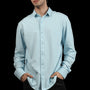 BLUE FULL SLEEVE 4 WAY STRETCH SLIM FIT WRINKLE FREE SHIRT