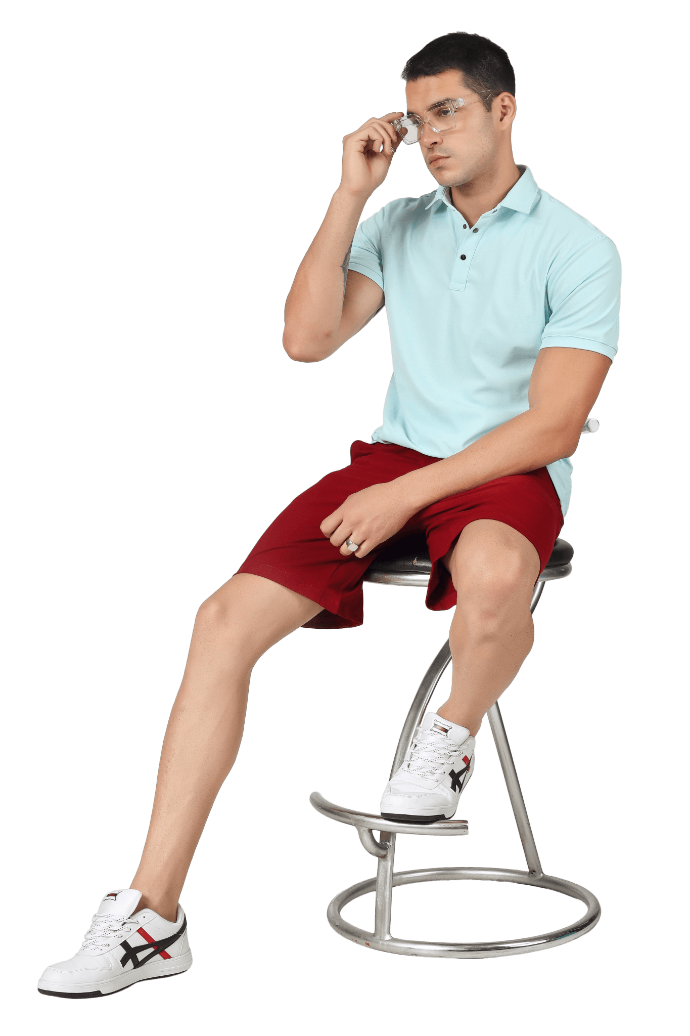 DUDS POWDER BLUE POLO NECK T - SHIRT - Polo T-shirt
