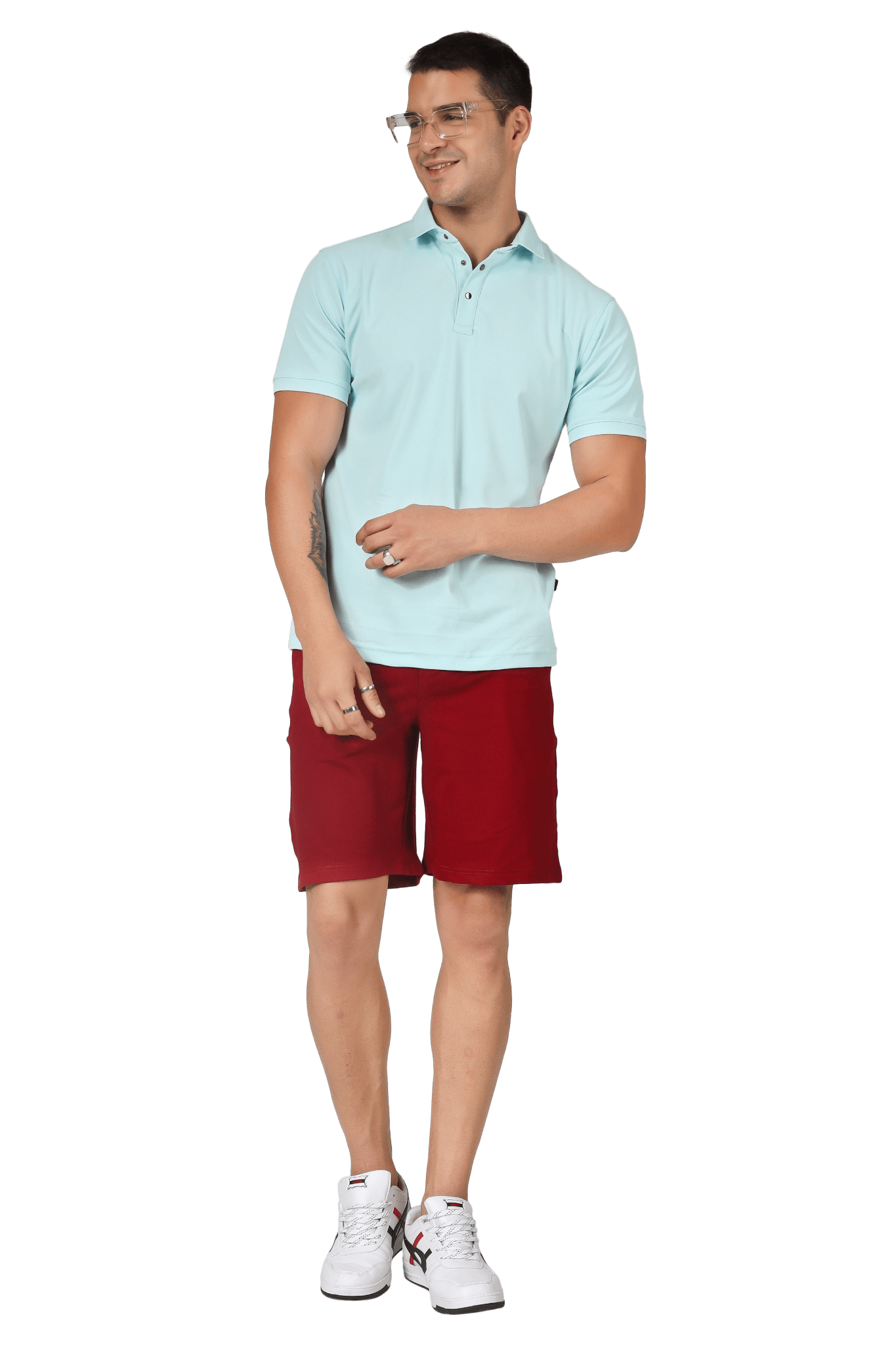 DUDS POWDER BLUE POLO NECK T - SHIRT - Polo T-shirt