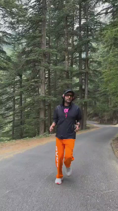 Kapil Sharma Running in Duds jogger Orange