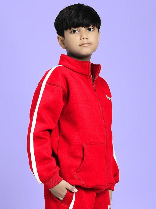 RAPID STRIDE FLEECE JACKET FOR BOYS AND GIRLS RED - KIDS JACKET